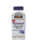 21st Century Fish Oil 1000 mg Enteric Coated Softgels 90's