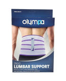 Olympa Snug Lumbar Support with 6 Stays and Massage Pad Cool Grey Medium