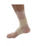 Olympa Elastic Ankle Support with Strap Beige