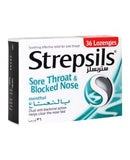 Strepsils Sore Throat & Blocked Nose Lozenges 36's