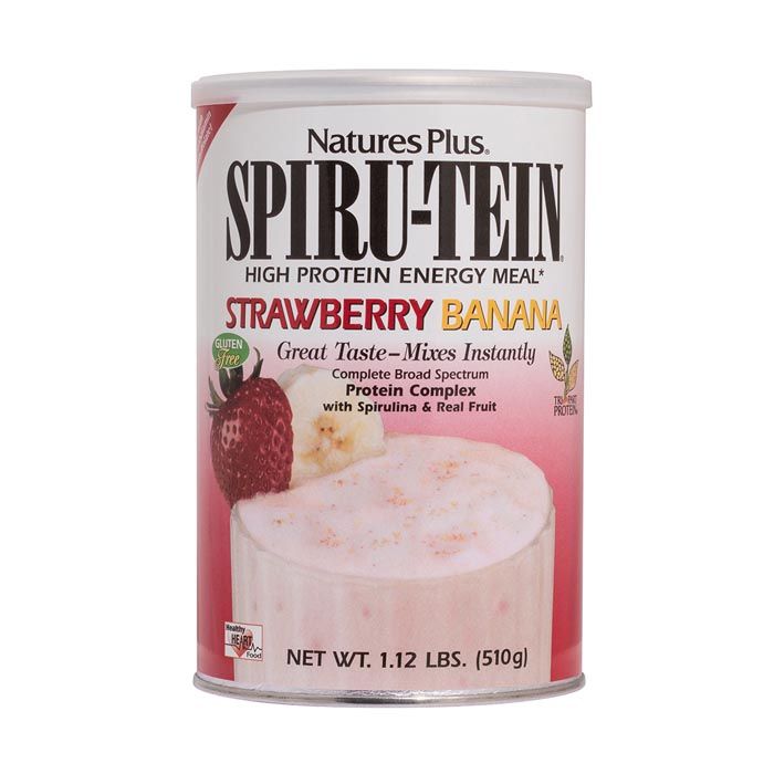 Natures Plus Spiru-Tein Strawberry Banana 1.12 lb 510 G Can