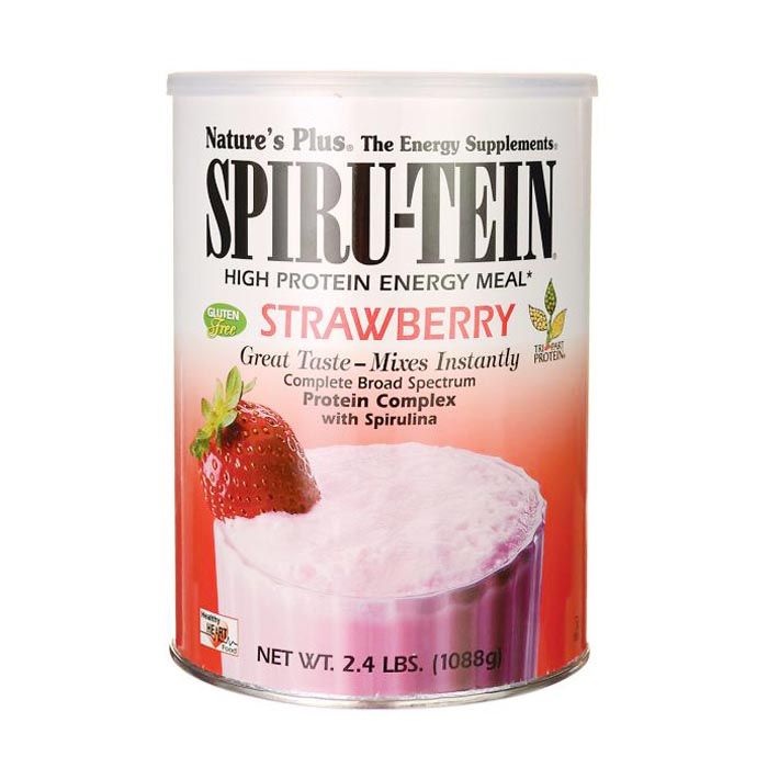 Natures Plus Spiru-Tein Strawberry 2.4 LBS 1088 g Can
