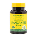 Natures Plus Manganese 50 mg Biotron Amino Acid Chelate 90 Tablets