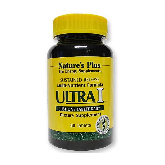 Natures Plus Ultra I Sustained Release Iron Free Multi Vitamin & Minerals 60 Tablets