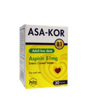 Zeino Pharma Asa-Kor Aspirin 81 mg Enteric Coated Tablets 30's