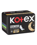 Kotex Maxi Thick Sanitary Pads With Wings Night 16's