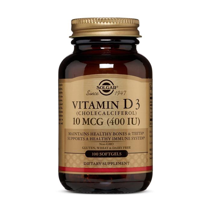 Solgar Vitamin D3 400iu Soft gels  Cholecalciferol 100's