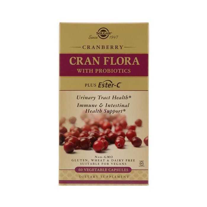 Solgar Cran Flora With Probiotics Plus Ester-C 60 Vegetable Capsules