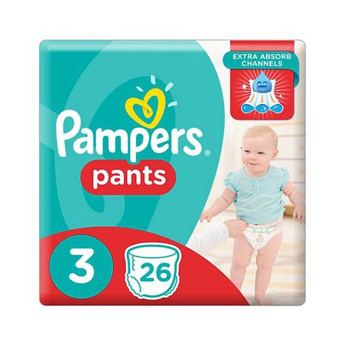Pampers Pants Size 3 Carry Pack 26's