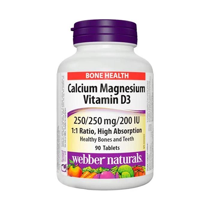 Webber Naturals Calcium Magnesium  With Vitamin  D 90's