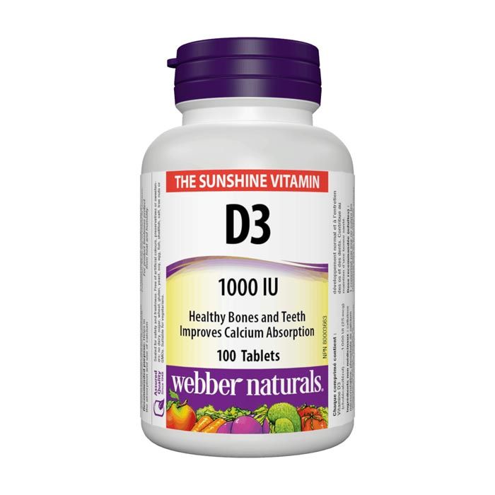 Webber Naturals Vitamin D 1000 IU 100's