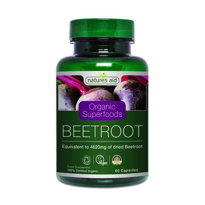Natures Aid Organic Beetroot Extract 462 mg 60 Vegetable Capsules