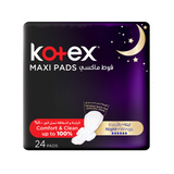 Kotex Maxi Pads Night With Wings 24's