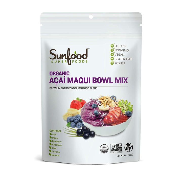 Sunfood Superfoods Acai Maqui Bowl Mix Organic 6 Oz