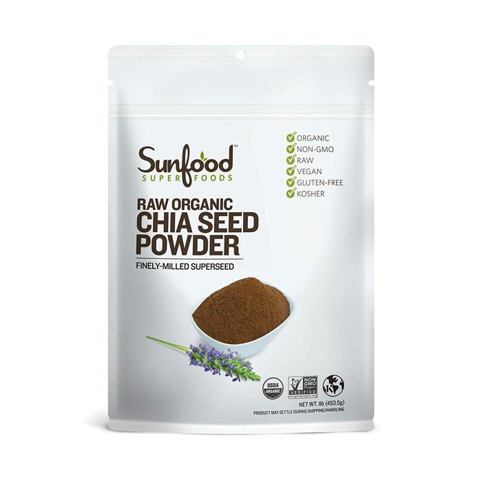 Sunfood Superfoods Chia Seed Powder Organic Raw 1lb