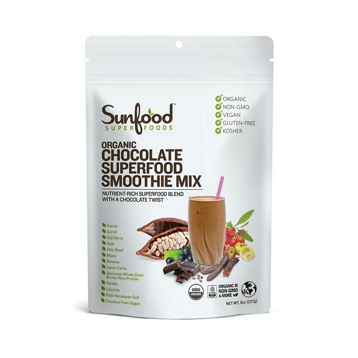 Sunfood Superfoods Smoothie Mix Chocolate Organic 8 Oz