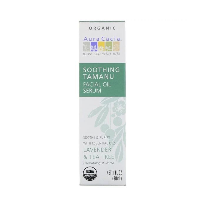 Aura Cacia Soothing Tamanu Facial Oil Serum Organic 30 ml