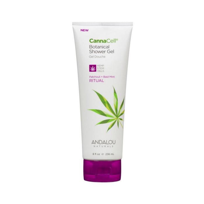 Andalou Naturals Cannacell Botanical Shower Gel Patchouli + Basil Mint 236 ml