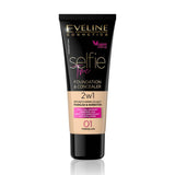 Eveline Selfie Time Foundation Concealer 01 Porcelain 30 Ml