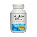 Natural Factors L-Arginine 1000 mg 90 Vegetarian Capsules