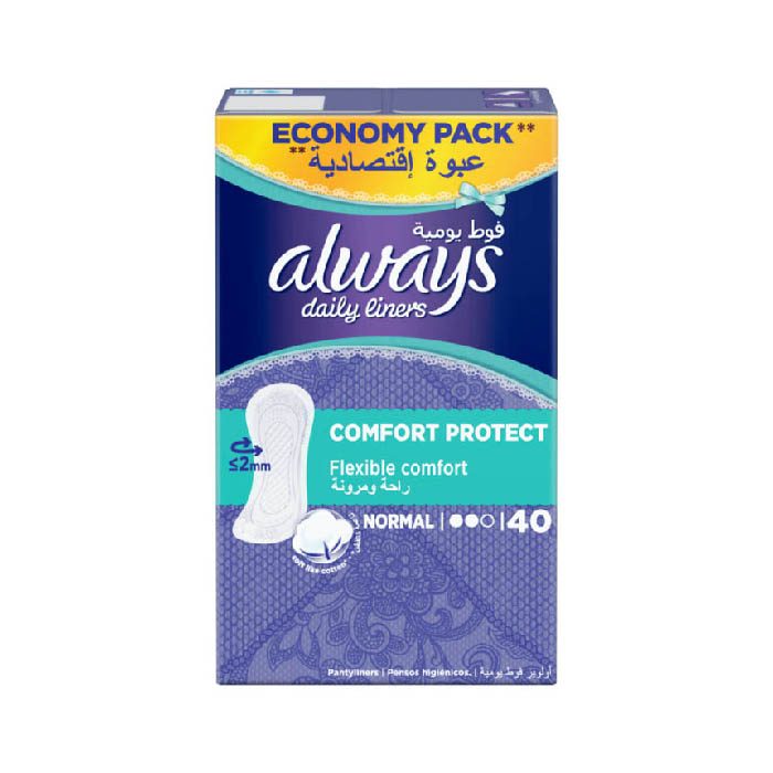 Always Comfort & Protect Normal Pantyliners 40's