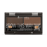 Rimmel Brow This Way Palette Dark Brown 003