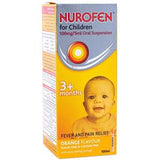 Nurofen Fever & Pain Relief for 3M+ Children Orange Flavor 100ml