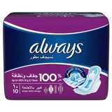 Always Clean & Dry Maxi Thick Sanitary Large Pads 10's