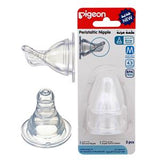 Pigeon S-Type Peristaltic Silicone Nipple Medium 2's