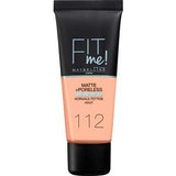 Maybelline New York Fit Me Matte & Poreless Foundation 112 Soft Beige