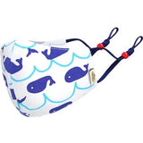 Kids Cotton Face Mask Blue Whale