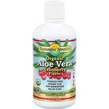 Dynamic Health Aloe Vera Juice Cranberry flavor Certified Organic 32 Fl. Oz