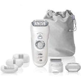 Braun Silk-epil 7 7/880 SensoSmart Epilator Silver with 7 Extras White