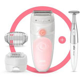 Braun Silk Epil SES 5820 Wet & Dry Epilator + 4 Extras with Bikini Styler & Pouch White