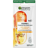 Garnier Vitamin C Anti-Fatigue 5 min Ampoule Pineapple Extract Face Sheet Mask 15g