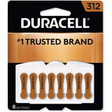 Duracell Hearing Aid 312 Batteries 8's