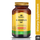 Sunshine Nutrition B-Complex 50 Vegetable Capsules 100's