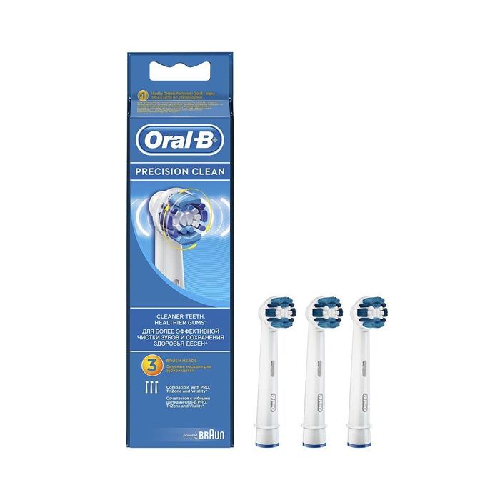 Braun Oral B Precision Clean Repl Brush Heads 2 +1
