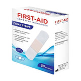 First Aid Clear Strip Bandages 30'S -19mm X 76mm
