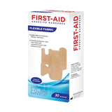 First Aid Flexible Fabric Bandages Assorted 30's