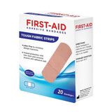 First Aid Tough Fabric Strip Bandages 20'S -25mm76mm