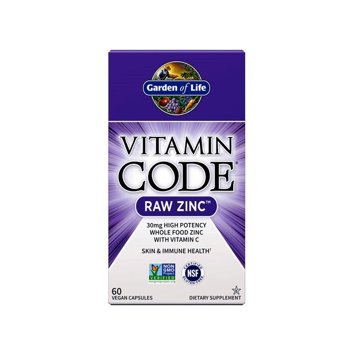 Garden of Life Vitamin Code Raw Zinc 30 Mg Vegetable Capsules 60's