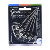 Goody Aluminum Sectioning Clips Silver 6 Count