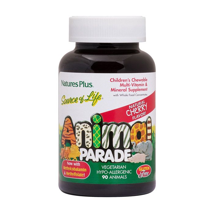 Natures Plus Animal Parade Children's Chewable Multivitamin Cherry 90 Tablets