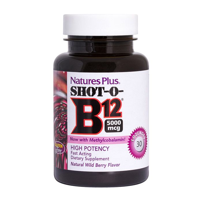 Natures Plus Shot-O-B12 5000 Mcg Lozenges 30's